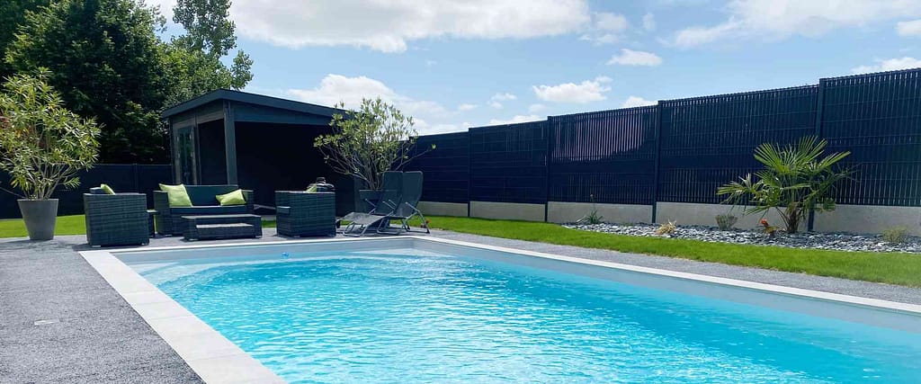 amménagement piscine Caron et jardin Busson à Vitré Ille et Vilaine